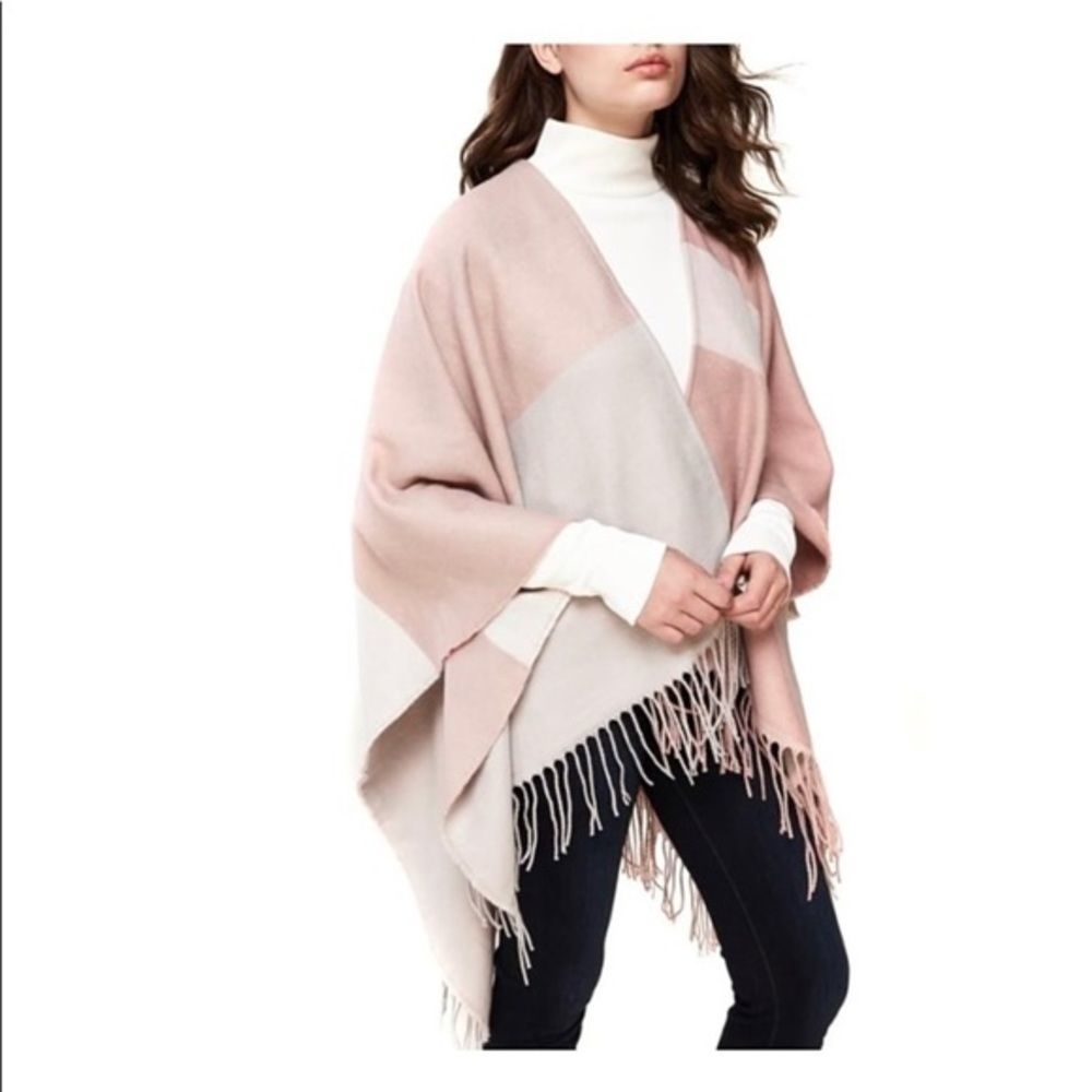 NWT! SOIA & KYO Woven Scarf with Fringe Cardigan - Picture 1 of 7